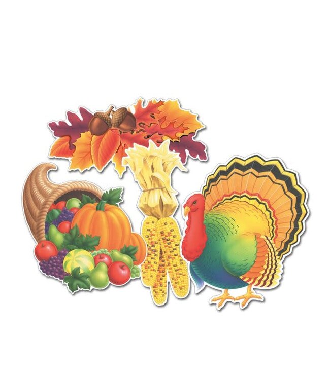 BEISTLE Thanksgiving Cutouts-4ct