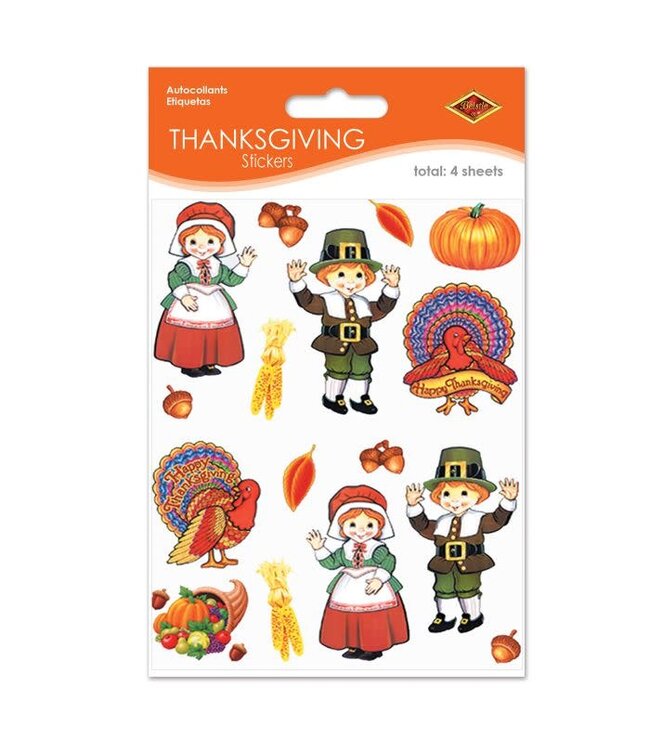 BEISTLE Pilgrim & Turkey Stickers
