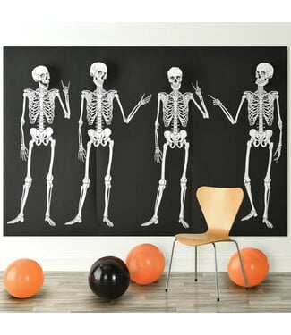 Amscan Skeleton 3 Piece Back Drop w/ Add-Ons