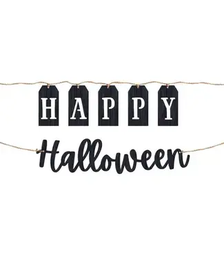 Amscan Classic Black & White Happy Halloween Banners