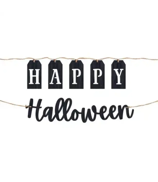 Amscan Classic Black & White Happy Halloween Banners