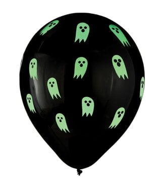 AMSCAN Ghost Glow Latex Balloons