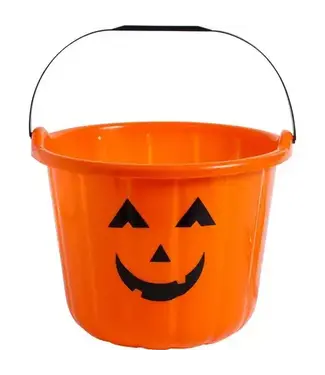 Orange Jack-o'-Lantern Treat Bucket