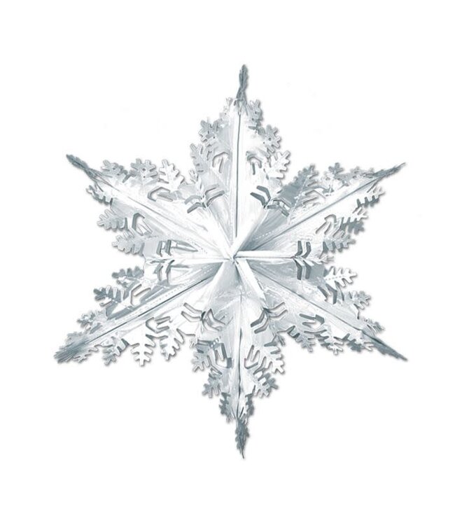 Metallic Winter Snowflake-24in., Silver