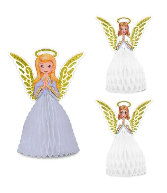 Vintage Christmas Angel Ctrpc Set-3ct