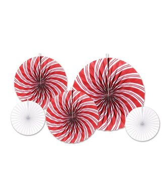 Peppermint Accordion Paper Fans