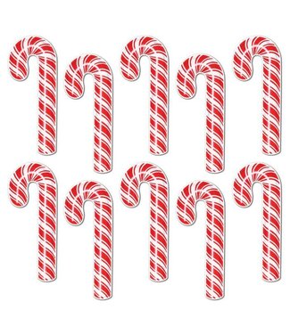10ct Mini Candy Cane Cutouts