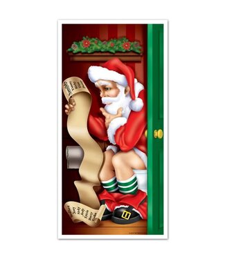 Santa Restroom Door Cover