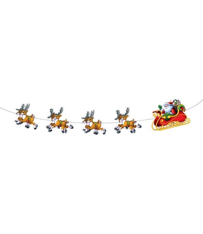 Santa & Sleigh Streamer-8ft