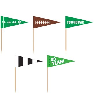 Amscan Football Flag Picks-36ct