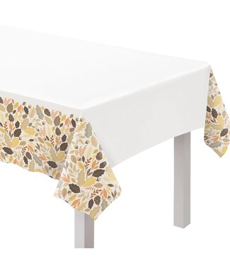 Golden Autumn Plastic Table Cover 54" X 102"