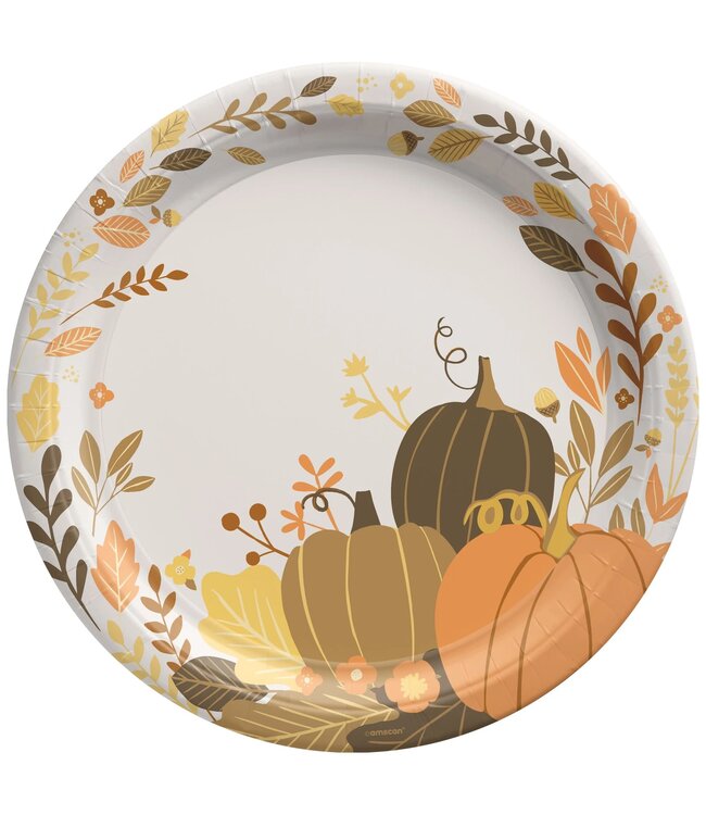Golden Autumn 10 1/2" Round Plates