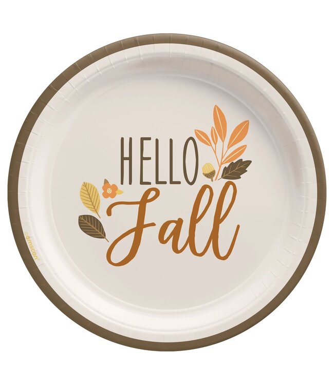 Golden Autumn 7" Round Plates