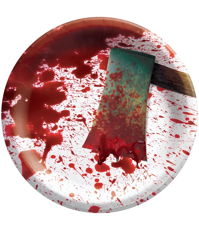 Amscan Get Axed Round Plates - 20 count, 10 inch