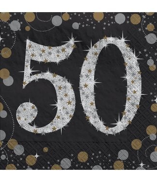 Amscan Sparkling Celebration 50 Beverage Napkins