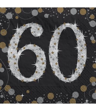 Amscan Sparkling Celebration 60 Beverage Napkins