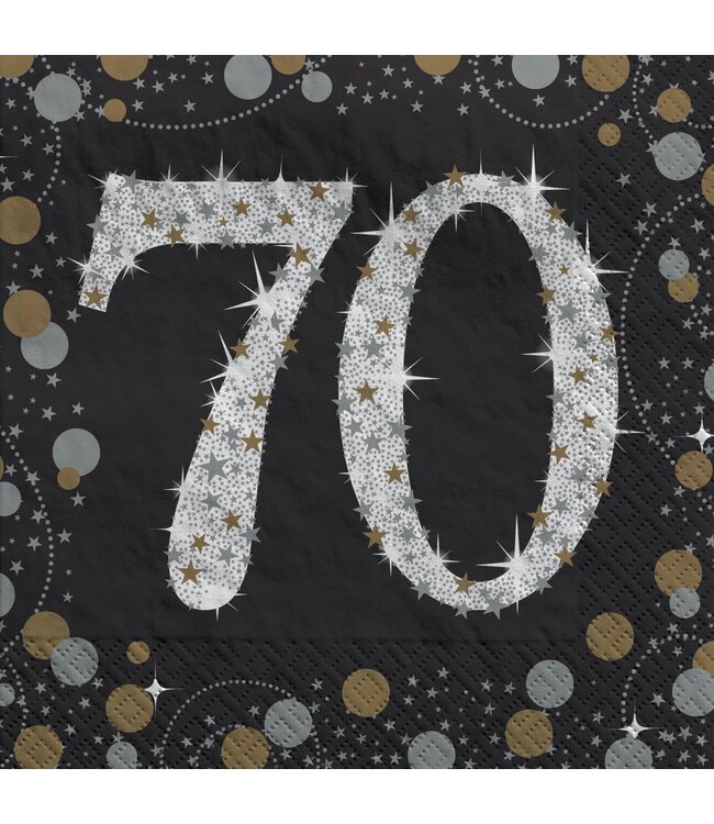 Amscan Sparkling Celebration 70 Beverage Napkins