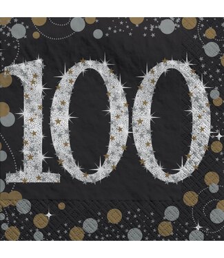 Amscan Sparkling Celebration 100 Beverage Napkins