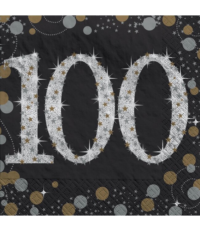 Amscan Sparkling Celebration 100 Beverage Napkins