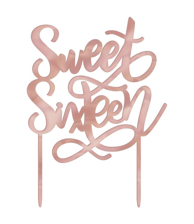 Blush Sixteen Cake Topper