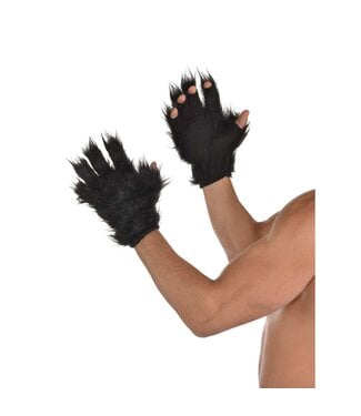 Black Furry Gloves