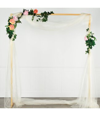 Gold Metal Rectangular Wedding Arch