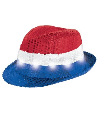 Patriotic Light Up Fedora Hat