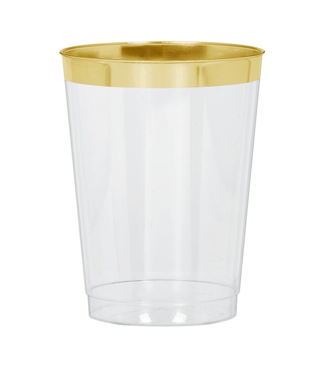 Gold Trim Tumbler, 10 oz.