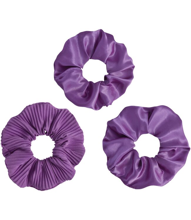 Amscan Scrunchies - Purple-3ct