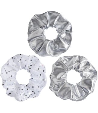 Amscan Scrunchies - Silver-3ct