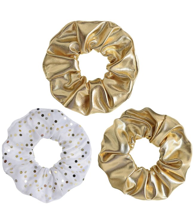 Amscan Scrunchies - Gold-3ct