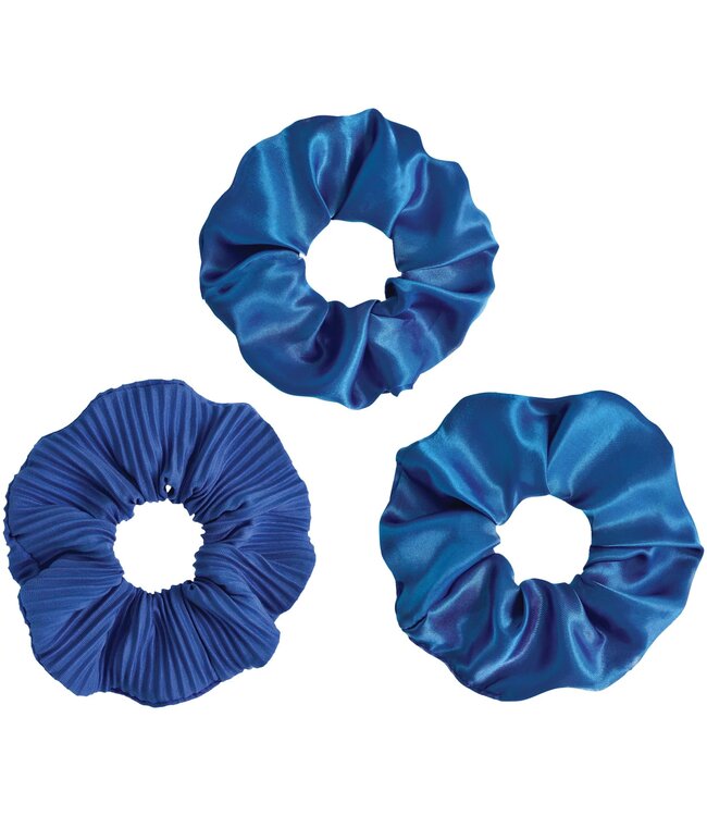 Amscan Scrunchies - Blue-3ct