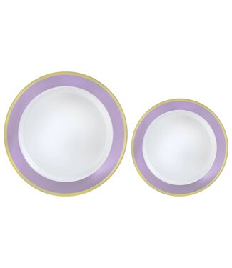 Multipack, Hot Stamped Plastic Border Plates - Lavender