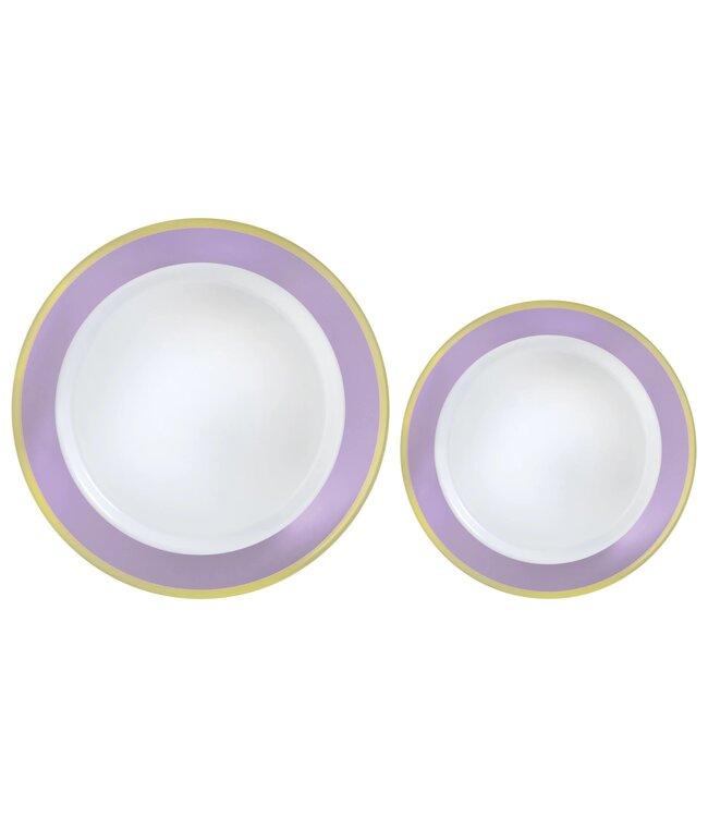 Multipack, Hot Stamped Plastic Border Plates - Lavender