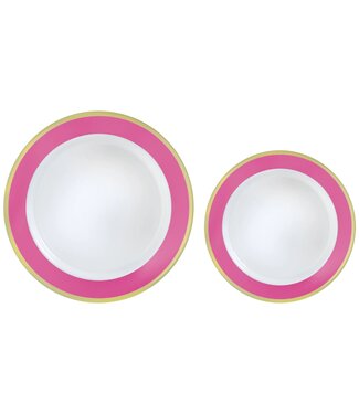Multipack, Hot Stamped Plastic Border Plates - Bright Pink