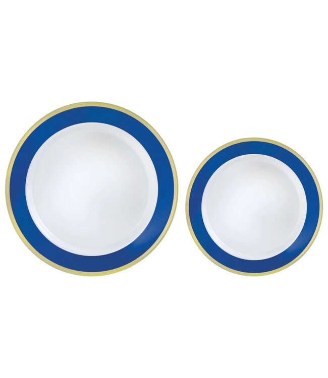 Multipack, Hot Stamped Plastic Border Plates - Bright Royal Blue