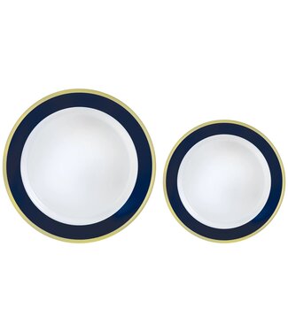 Multipack, Hot Stamped Plastic Border Plates - True Navy