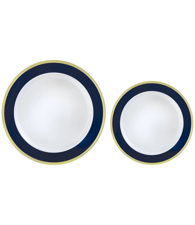 Multipack, Hot Stamped Plastic Border Plates - True Navy