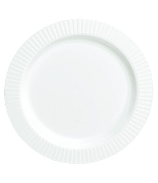 White Premium Plastic Round Plates, 10 1/4"
