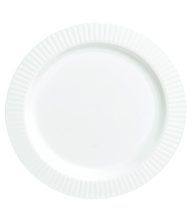 White Premium Plastic Round Plates, 10 1/4"