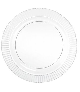 Amscan Clear Premium Plastic Round Plates, 10 1/4"