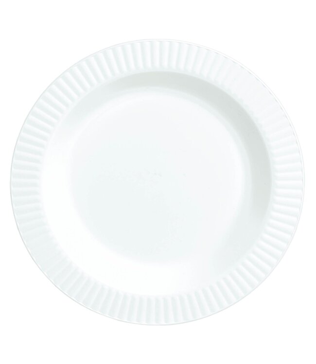 White Premium Plastic Round Plates, 7 1/2"