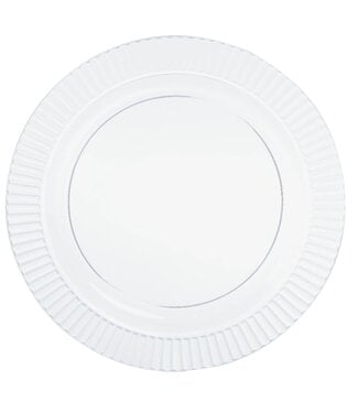 Amscan Clear Premium Plastic Round Plates, 7 1/2"