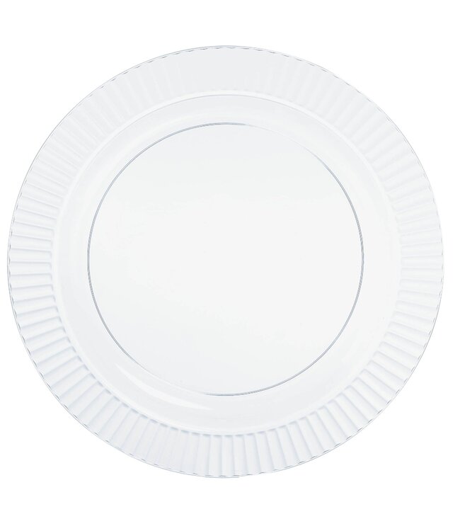 Clear Premium Plastic Round Plates, 7 1/2"