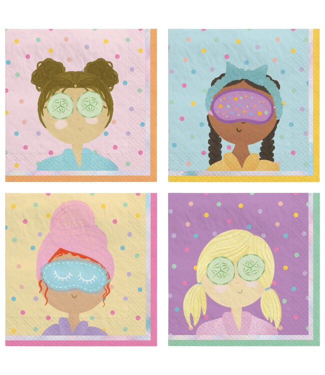 Amscan Spa Party Beverage Napkins