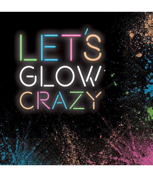Let's Glow Crazy Luncheon Napkins