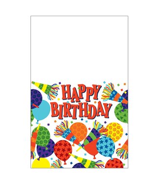 Amscan Birthday Horns Plastic Table Cover