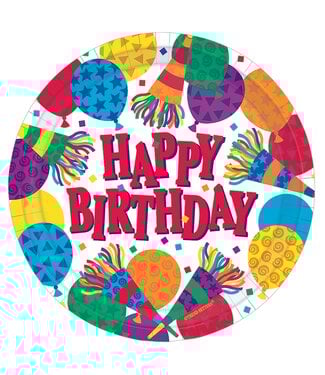 Amscan Birthday Horns 9" Plates