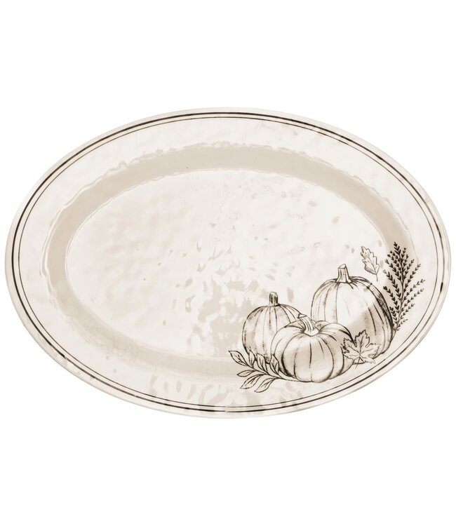 Amscan Thanksgiving Textured Oval Platter