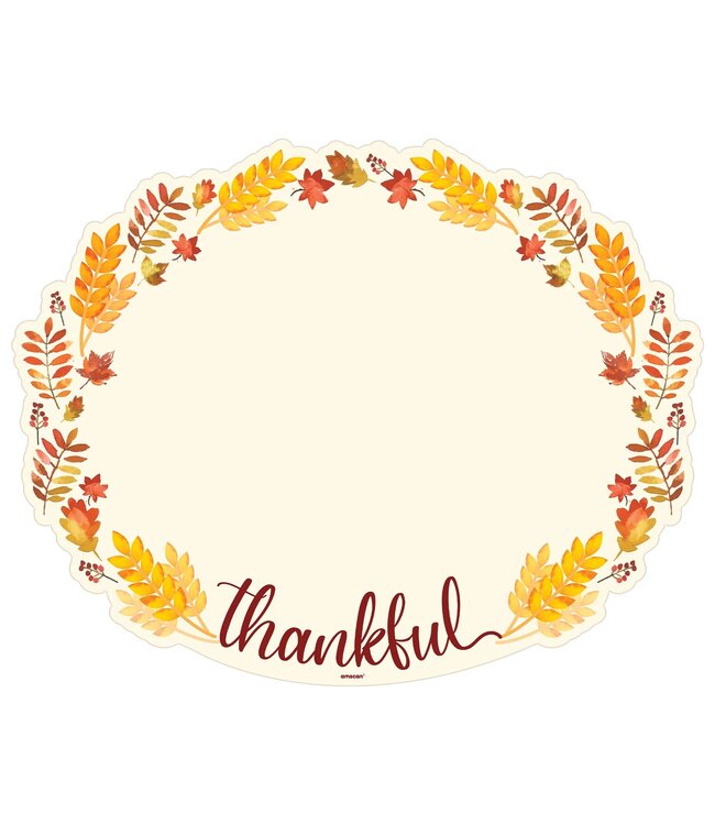 Amscan Thanksgiving Die Cut Paper Placemat